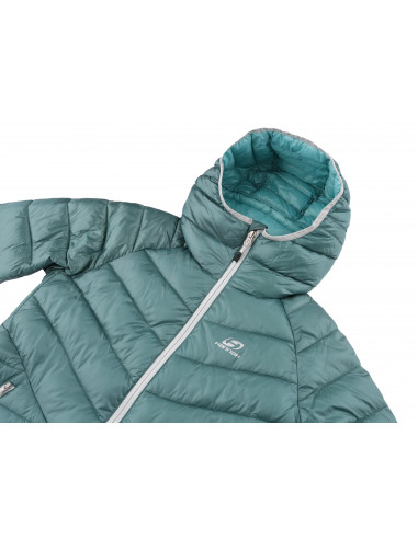 Ladies insulated trekking jacket DEBBY aqua stripe