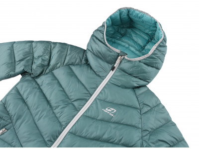 Ladies insulated trekking jacket DEBBY aqua stripe