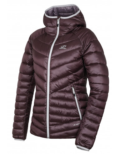 Ladies insulated trekking jacket DEBBY purple stripe