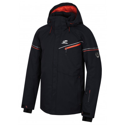 Mens insulated snowsport jacket MARRIM anthracite (orange)