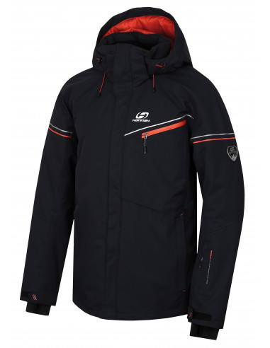 Mens insulated snowsport jacket MARRIM anthracite (orange)