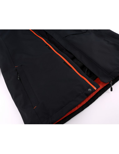 Mens insulated snowsport jacket MARRIM anthracite (orange)