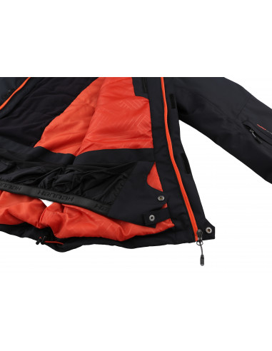 Mens insulated snowsport jacket MARRIM anthracite (orange)