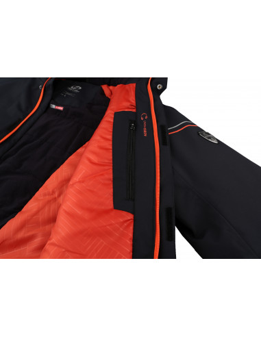 Mens insulated snowsport jacket MARRIM anthracite (orange)