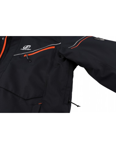 Mens insulated snowsport jacket MARRIM anthracite (orange)