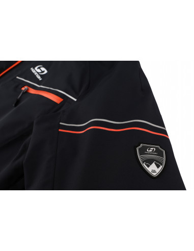 Mens insulated snowsport jacket MARRIM anthracite (orange)