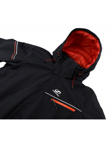 Mens insulated snowsport jacket MARRIM anthracite (orange)