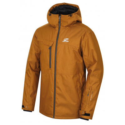 Mens insulated snowsport jacket SANFORD II gold brown mel