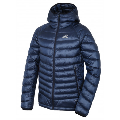 Mens insulated trekking jacket DOLPH navy stripe