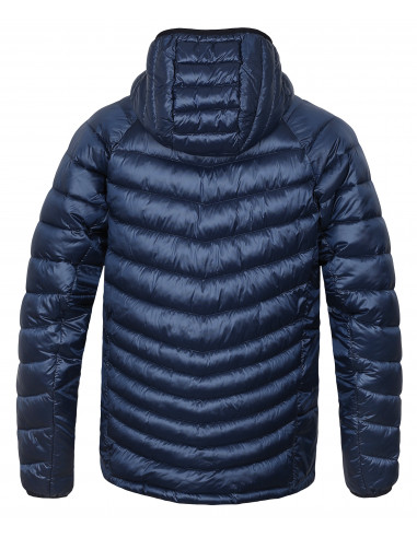 Mens insulated trekking jacket DOLPH navy stripe