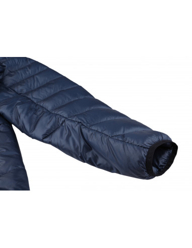 Mens insulated trekking jacket DOLPH navy stripe