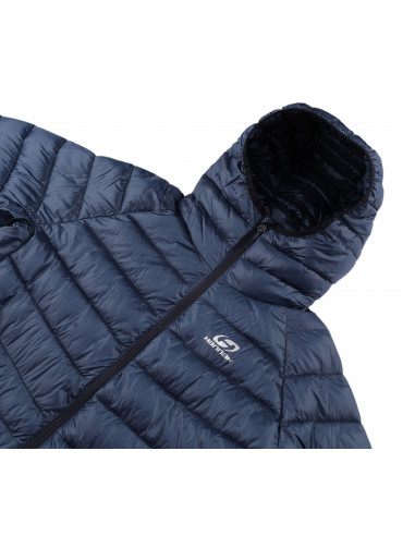 Mens insulated trekking jacket DOLPH navy stripe