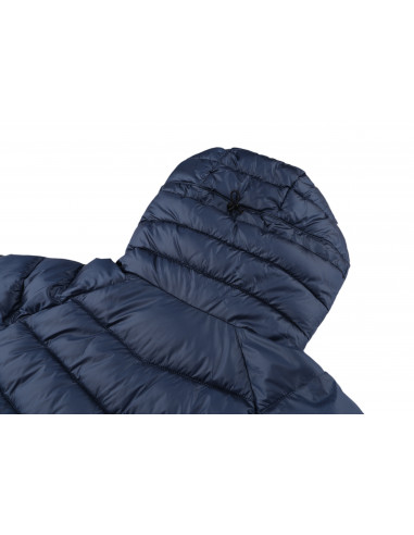 Mens insulated trekking jacket DOLPH navy stripe