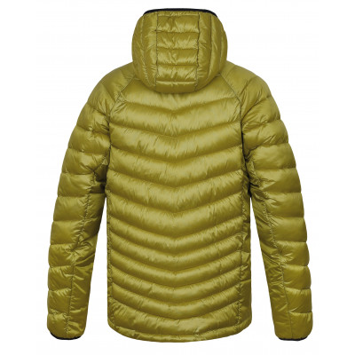 Mens insulated trekking jacket DOLPH yellow stripe 2