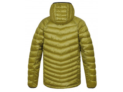 Mens insulated trekking jacket DOLPH yellow stripe