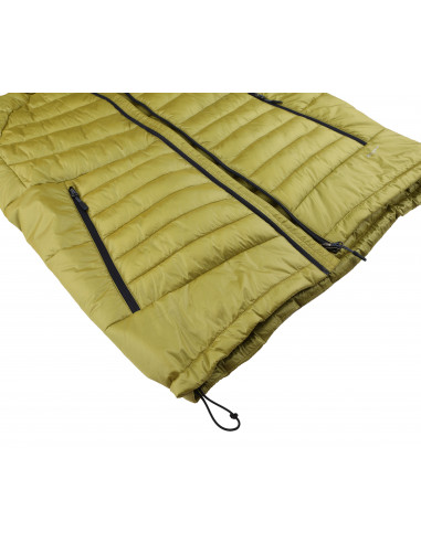 Mens insulated trekking jacket DOLPH yellow stripe