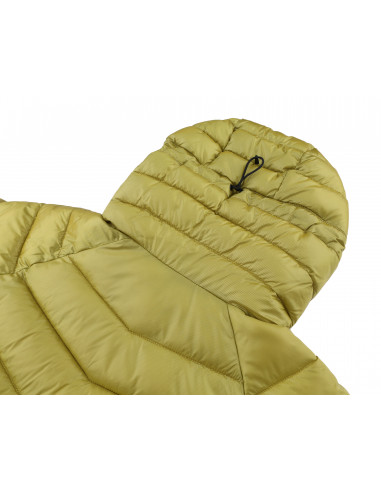 Mens insulated trekking jacket DOLPH yellow stripe