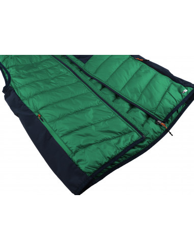 Mens insulated vest STOWE jolly green/midnight navy