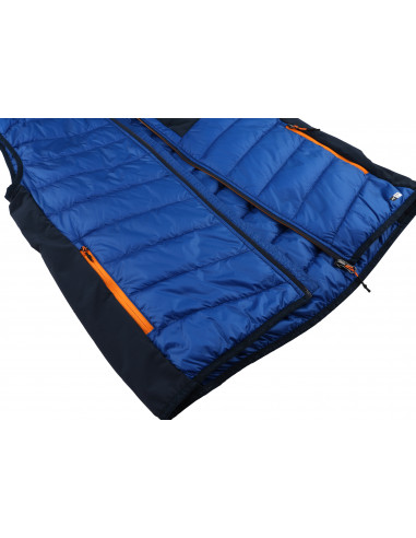 Mens insulated vest STOWE princess blue/midnight navy