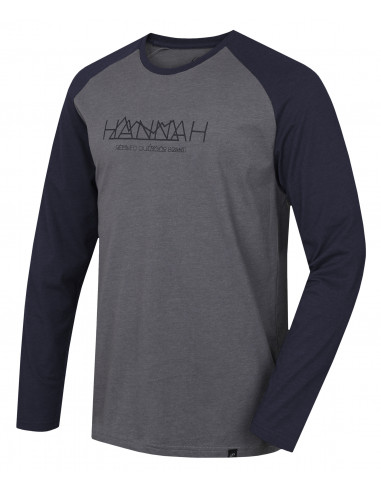 Mens city T-shirt BANTAM steel gray mel/black iris
