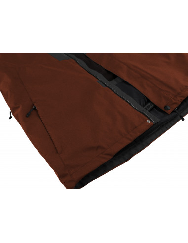 Mens insulated snowsport jacket JURGEN II dark gray mel/picante mel