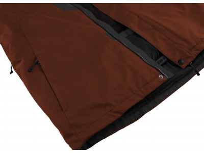 Mens insulated snowsport jacket JURGEN II dark gray mel/picante mel