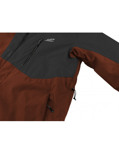 Mens insulated snowsport jacket JURGEN II dark gray mel/picante mel