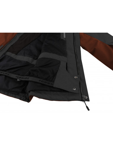 Mens insulated snowsport jacket JURGEN II dark gray mel/picante mel