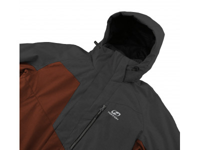 Mens insulated snowsport jacket JURGEN II dark gray mel/picante mel