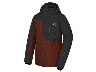 Mens insulated snowsport jacket JURGEN II dark gray mel/picante mel