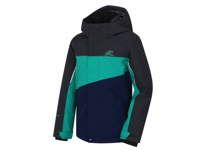 Kids insulated jacket MAJLO JR II iron gate/golf green