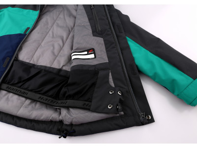 Kids insulated jacket MAJLO JR II iron gate/golf green