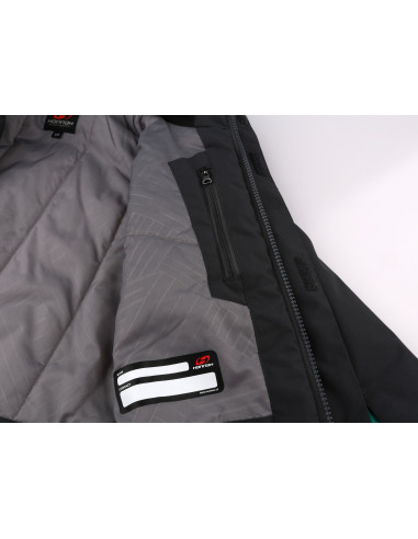 Kids insulated jacket MAJLO JR II iron gate/golf green