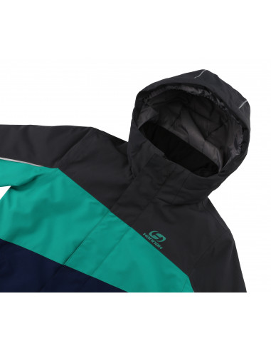 Kids insulated jacket MAJLO JR II iron gate/golf green