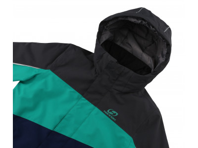 Kids insulated jacket MAJLO JR II iron gate/golf green