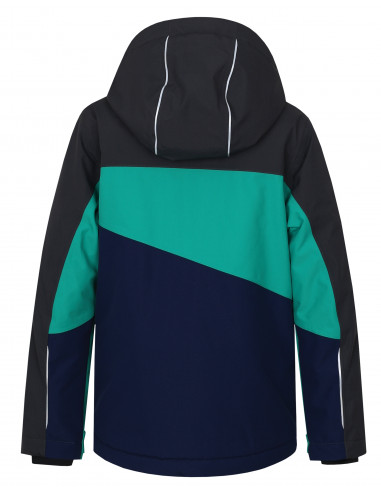 Kids insulated jacket MAJLO JR II iron gate/golf green