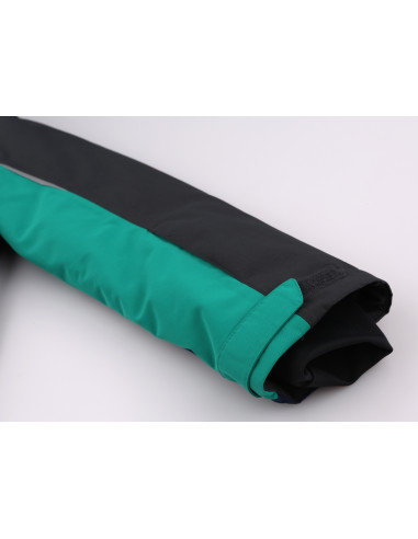 Kids insulated jacket MAJLO JR II iron gate/golf green