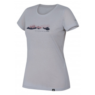 Ladies mountain & trekking T-shirt, S/S COREY II gray violet
