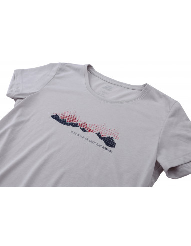 Ladies mountain & trekking T-shirt, S/S COREY II gray violet