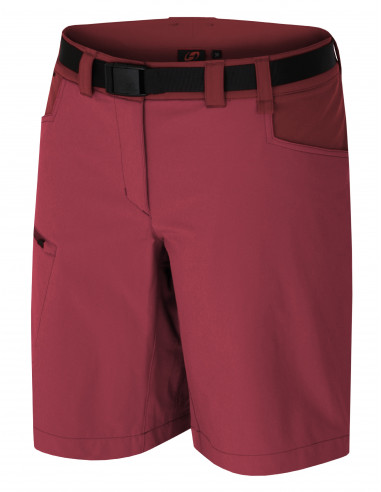Ladies mountain & trekking shorts MORGANA deep claret/sun-dried tomato