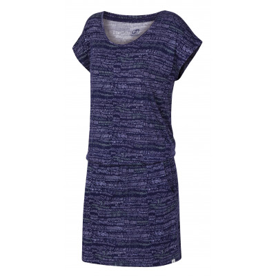 Ladies city dress ZANZIBA blue ribbon