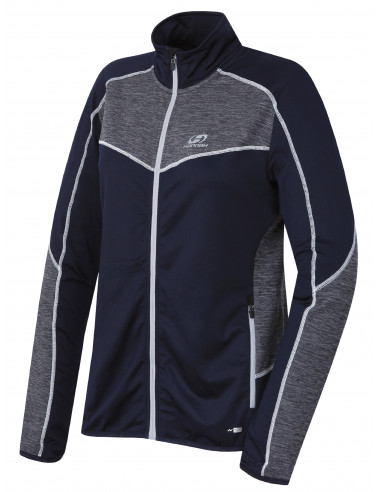 Ladies active sweatshirt VICTORIA night sky/light gray mel