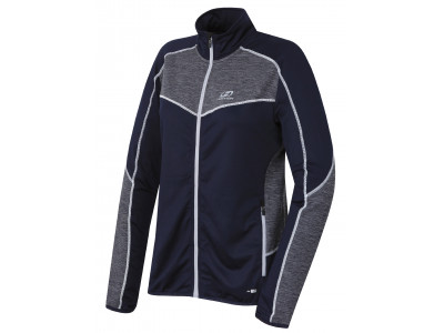 Ladies active sweatshirt VICTORIA night sky/light gray mel