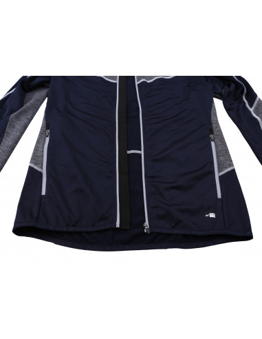 Ladies active sweatshirt VICTORIA night sky/light gray mel