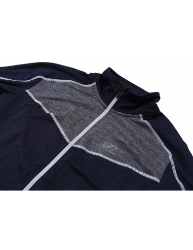 Ladies active sweatshirt VICTORIA night sky/light gray mel