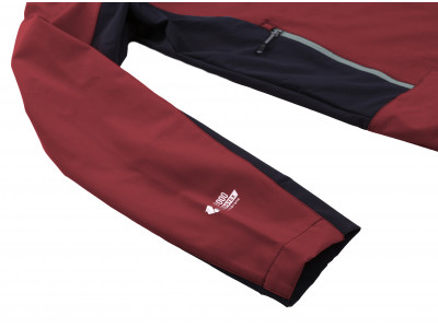 Ūdensnoturīga vīriešu softshell jaka pārgājieniem CARSTEN kaltētu tomātu sarkana / pelēka