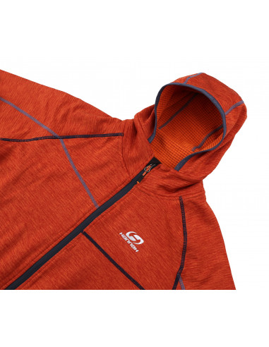 Mens mountain & trekking sweatshirt DERRON burnt orange mel