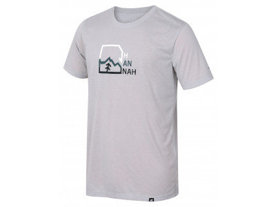 Mens mountain & trekking T-shirt, S/S BITE gray violet (print 1)