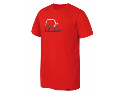 Mens mountain & trekking T-shirt, S/S BITE cherry tomato (print 1)