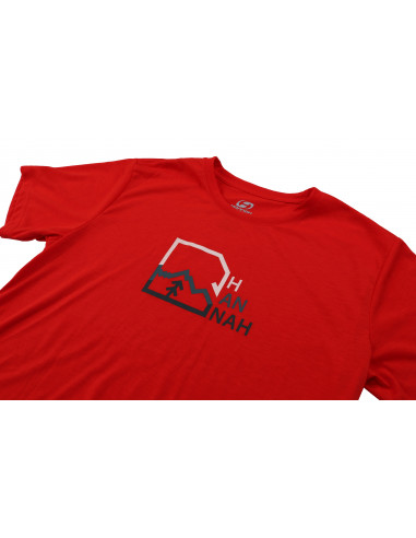 Mens mountain & trekking T-shirt, S/S BITE cherry tomato (print 1)